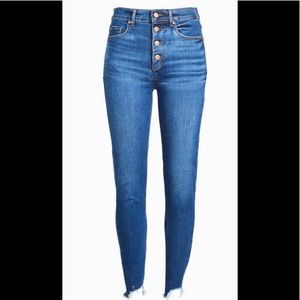 Ann Taylor Loft High Waist Skinny button fly jeans